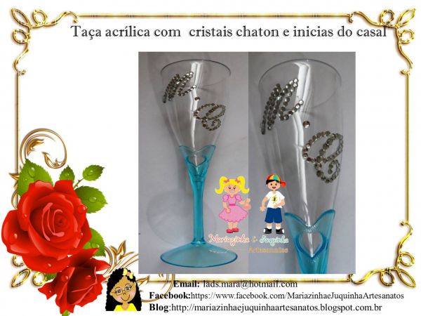 Taças Acrílicas com chaton