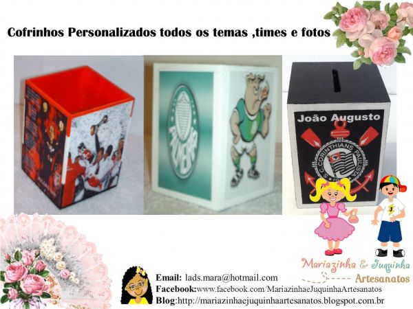 Cofrinhos personalizados todos os temas e fotos